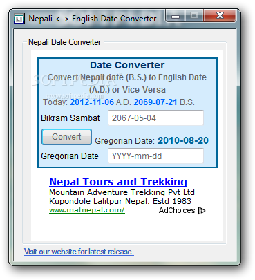 Nepali date converter to english